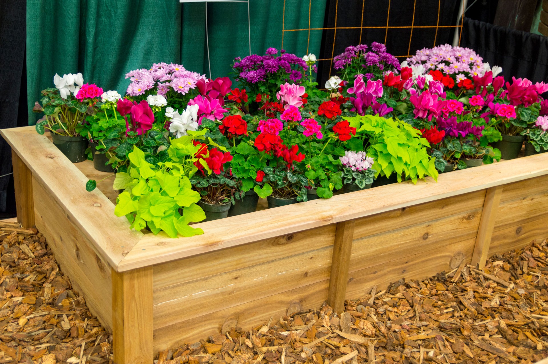 Flower Planter Display at a Home and Garden Show